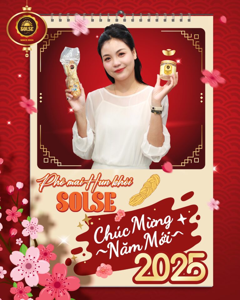 Phô mai Hun khói SOLSE chúc mừng năm mới 2025