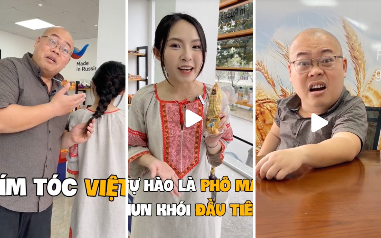 Bím tóc nửa Nga, nửa Việt