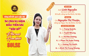 Lộ diện những gương mặt giành giải xứng đáng của cuộc thi: “Sẻ chia kỷ niệm ĐẦU TIÊN khi ‘gặp gỡ’ Phô mai Hun khói SOLSE”