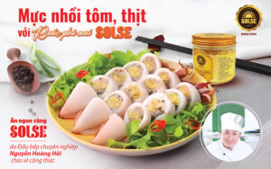 Mực nhồi tôm, thịt Ruốc Phô mai SOLSE