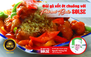 Đùi gà xốt ớt chuông với Phô mai Ruốc SOLSE