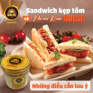 Sandwich kẹp tôm rắc Phô mai Ruốc SOLSE
