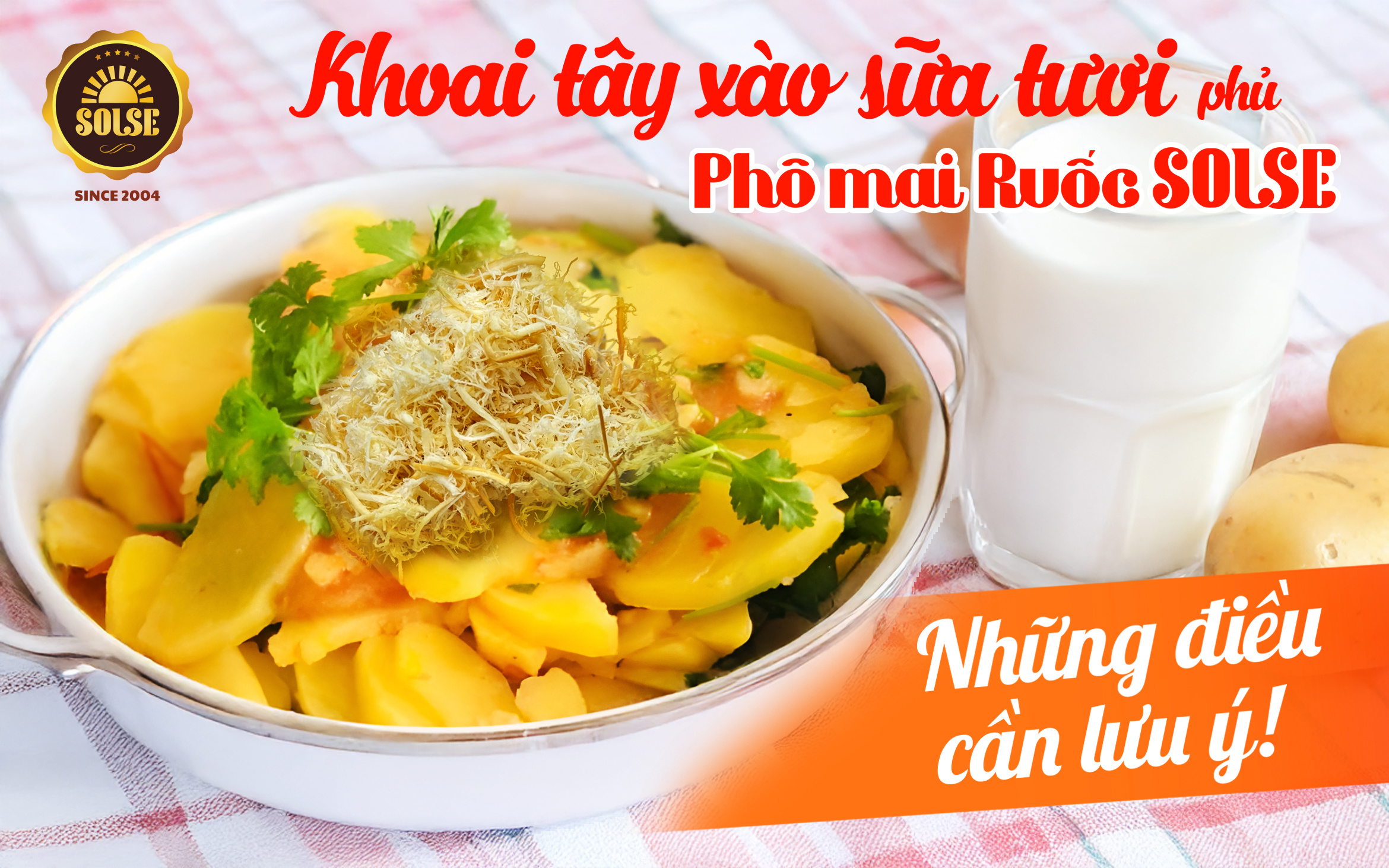 Khoai tây xào sữa phủ Phô mai Ruốc SOLSE